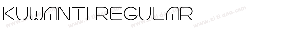 KUWANTI REGULAR字体转换